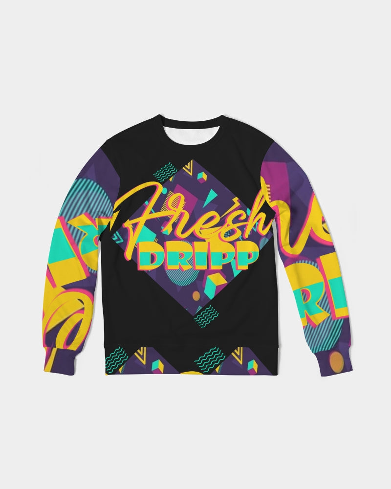 Fresh Dripp Men's All-Over Print Classic French Terry Crewneck Pullover