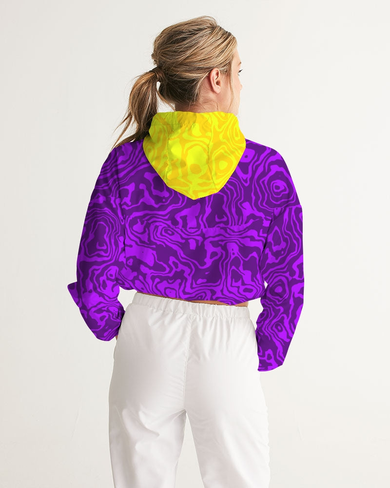 Grape Slush Women's Cropped Windbreaker