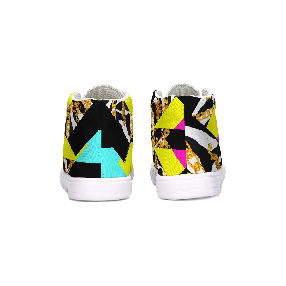 Neon Chain Dripp Kids Hightop Canvas Shoe - The Dripp VIP