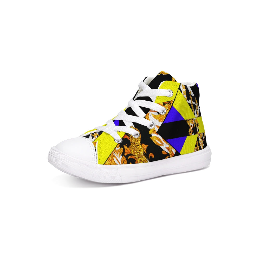 Neon Chain Dripp Kids Hightop Canvas Shoe - The Dripp VIP