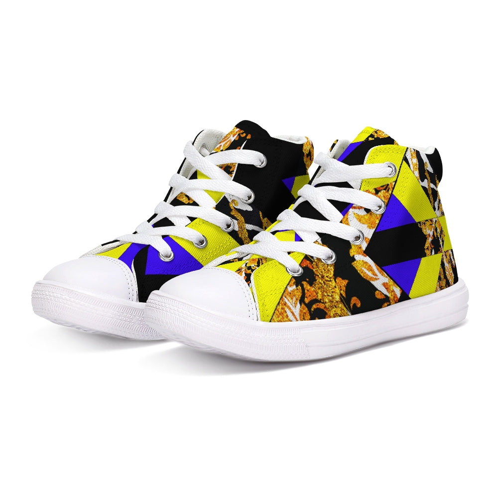 Neon Chain Dripp Kids Hightop Canvas Shoe - The Dripp VIP