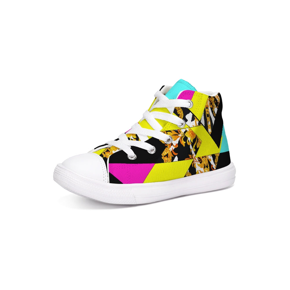 Neon Chain Dripp Kids Hightop Canvas Shoe - The Dripp VIP