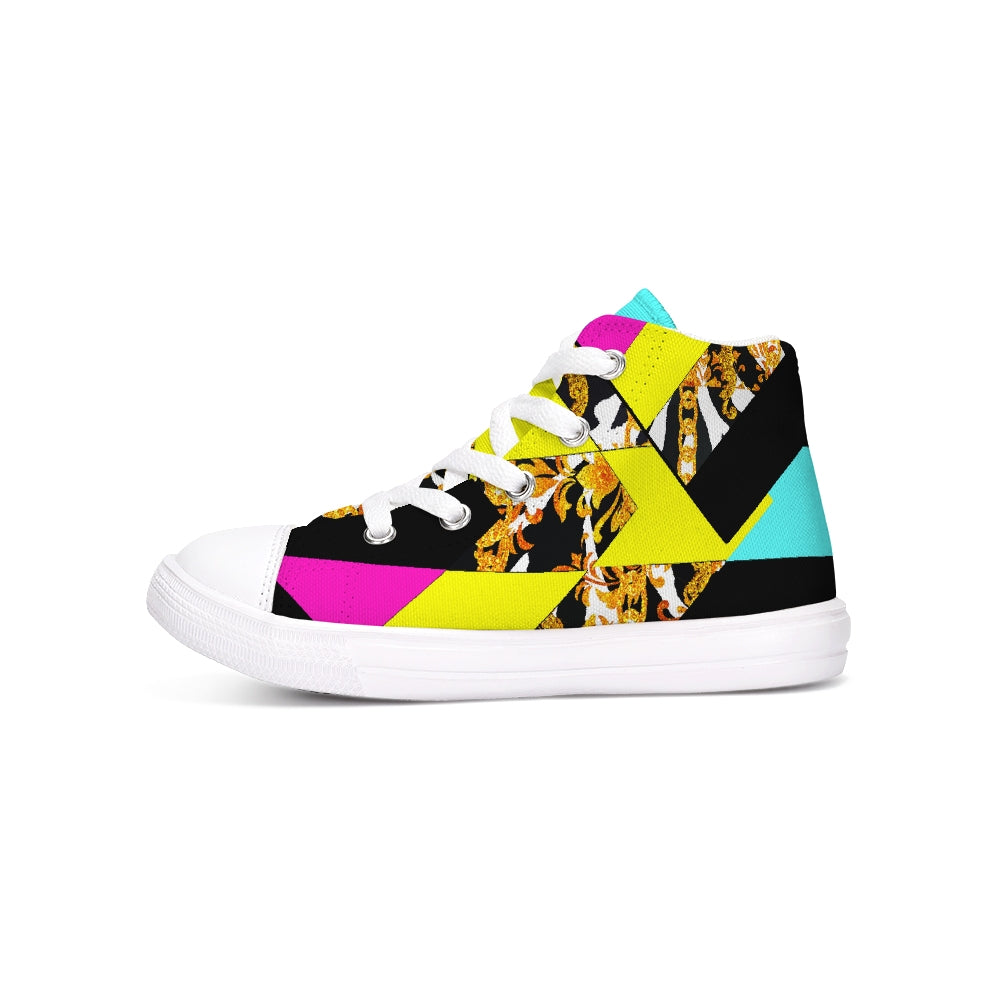 Neon Chain Dripp Kids Hightop Canvas Shoe - The Dripp VIP
