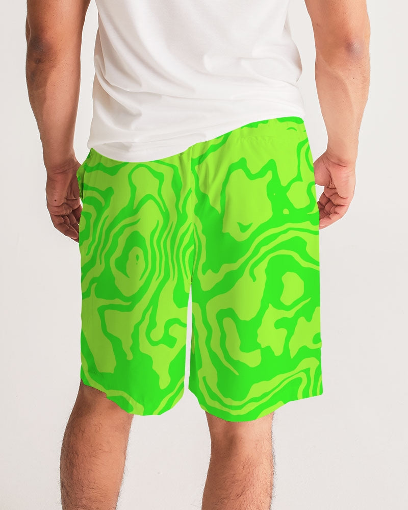 Green Apple Slush Men's Jogger Shorts