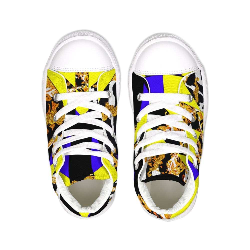 Neon Chain Dripp Kids Hightop Canvas Shoe - The Dripp VIP