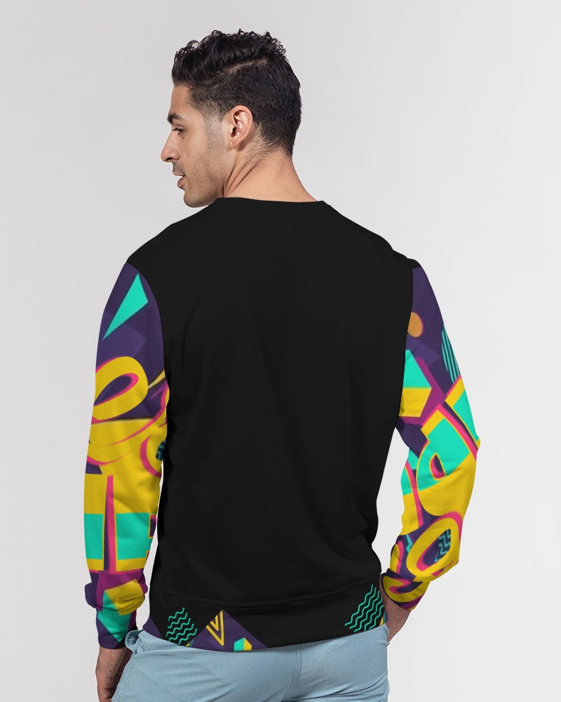 Fresh Dripp Men's All-Over Print Classic French Terry Crewneck Pullover