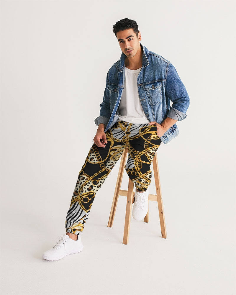 Multi Chain Print Mix Men's Windbreaker Pants