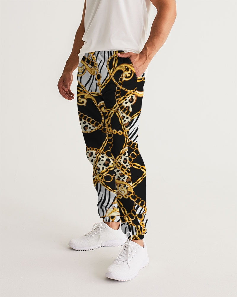 Multi Chain Print Mix Men's Windbreaker Pants