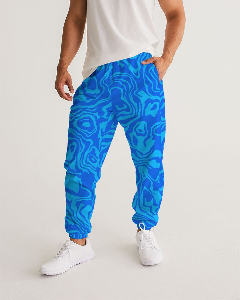 Fresh Retro Print Blue Men's Track Pants