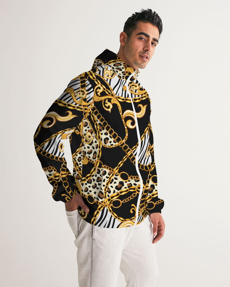 Multi Chain Print Mix Men's Windbreaker