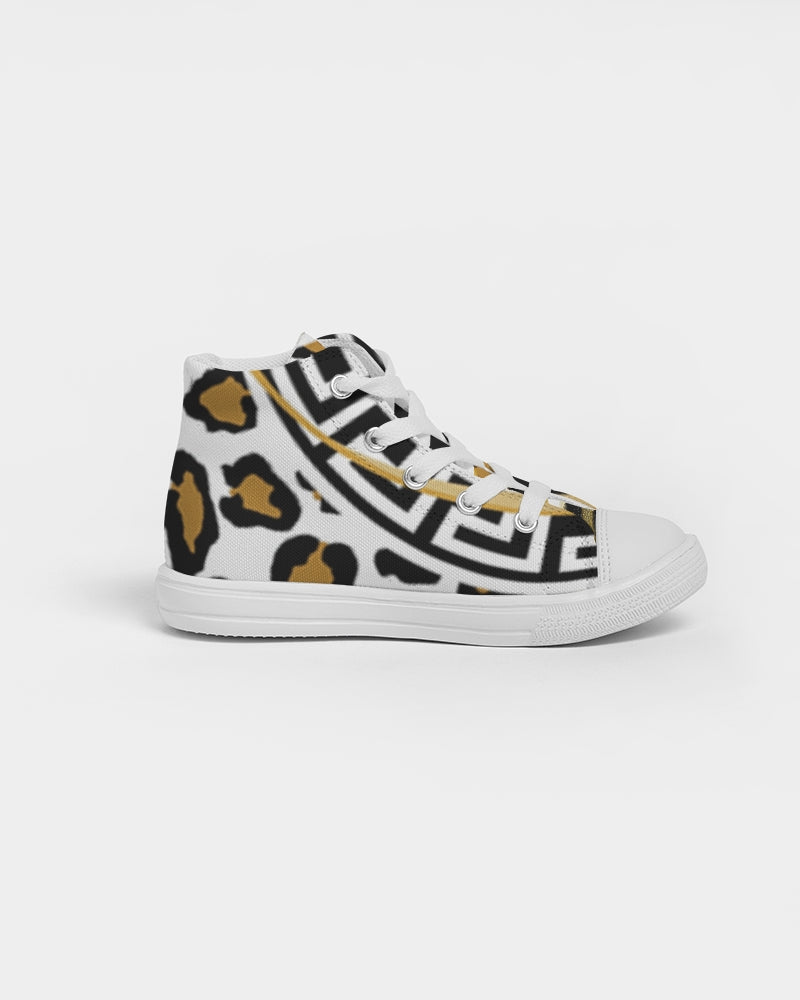 Mix Multi Prints Kids Hightop Canvas Shoe