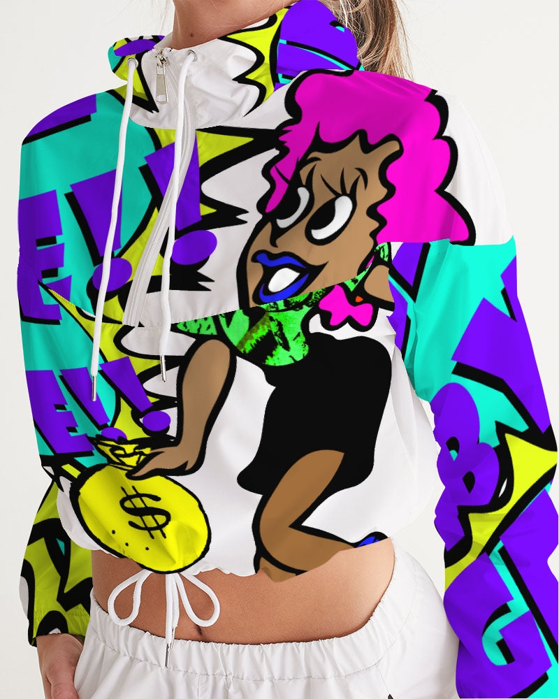 Girl Bye Boom Cropped Windbreaker - The Dripp VIP