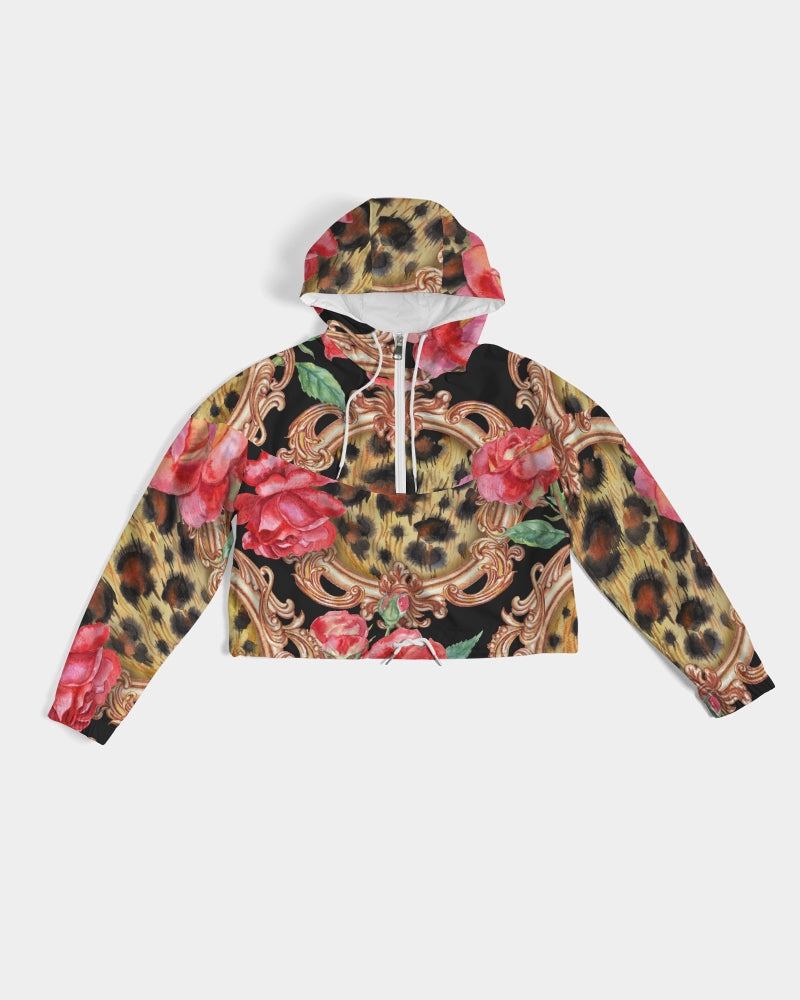 Multi Chain Print Mix Women's Cropped Windbreaker