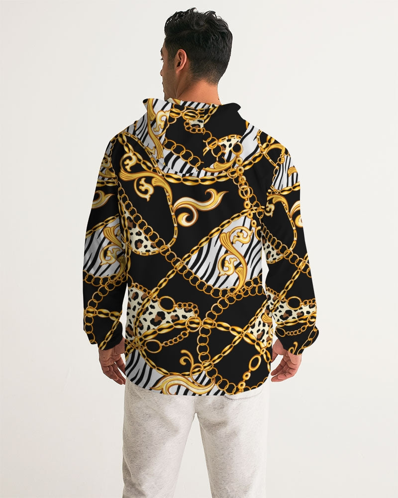 Multi Chain Print Mix Men's Windbreaker