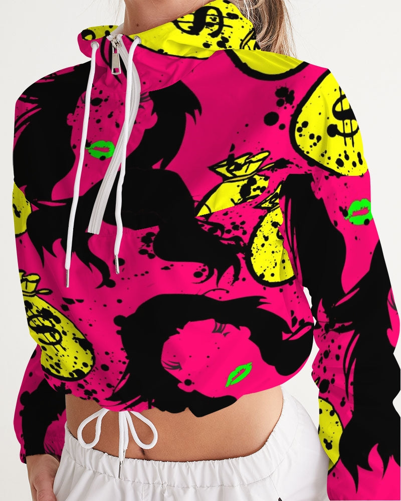 Trap Girl Women's Cropped Windbreaker