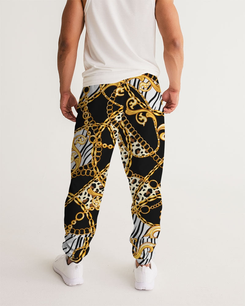 Multi Chain Print Mix Men's Windbreaker Pants