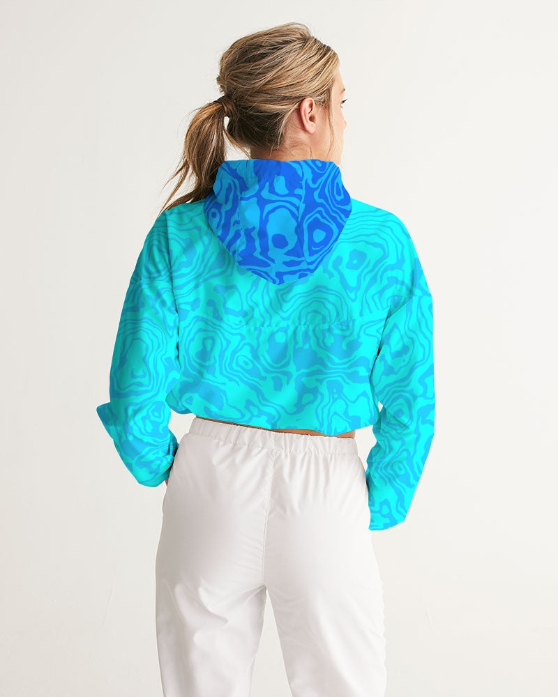 Blue Raspberry Slush Women's Cropped Windbreaker