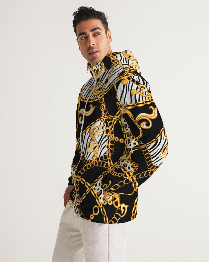 Multi Chain Print Mix Men's Windbreaker