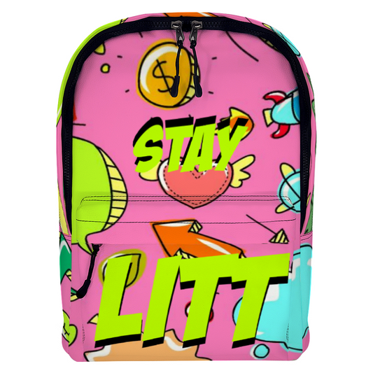 Pink Stay Litt Leather Backpack