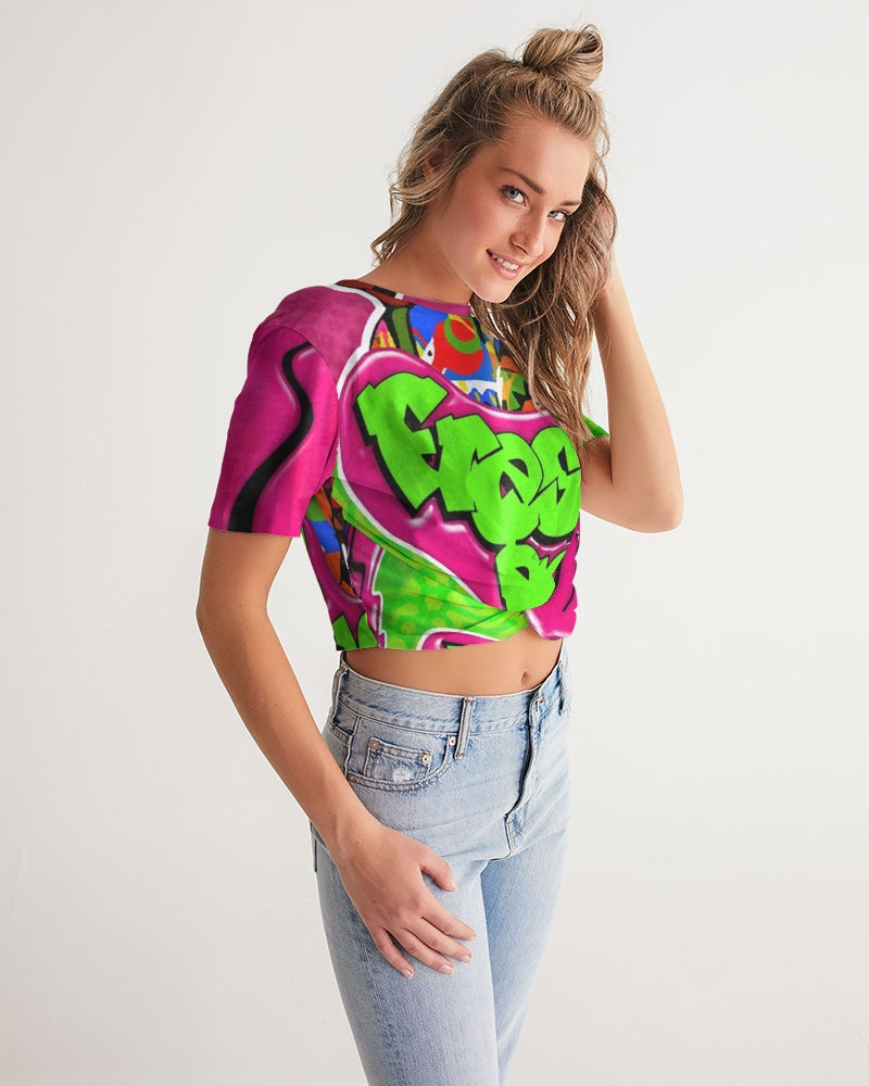 Fresh Prince Women's Twist-Front Cropped Tee - The Dripp VIP