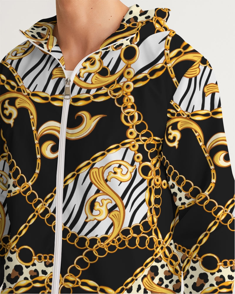 Multi Chain Print Mix Men's Windbreaker