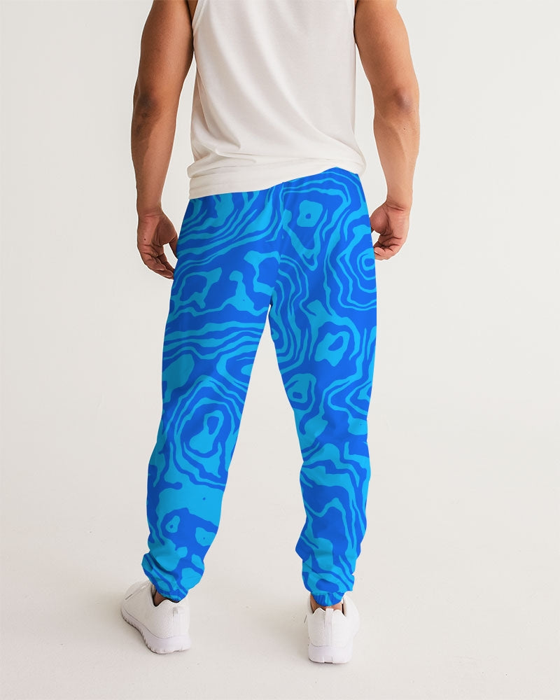 Fresh Retro Print Blue Men's Track Pants - The Dripp VIP