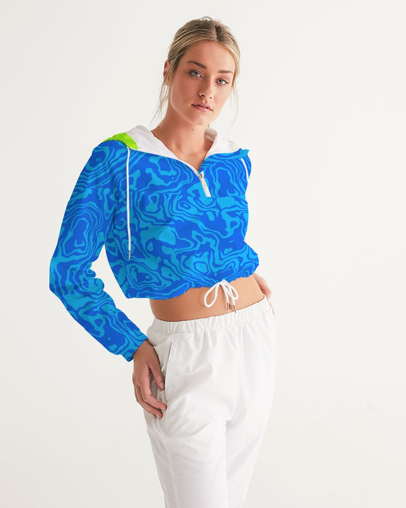 Blueberry Slush Women's Cropped Windbreaker