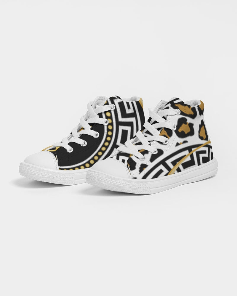 Mix Multi Prints Kids Hightop Canvas Shoe