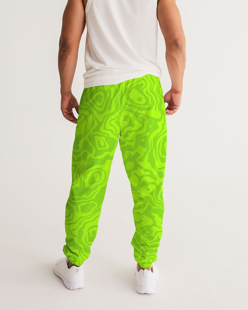 Fresh Retro Print Green Men's Track Pants - The Dripp VIP