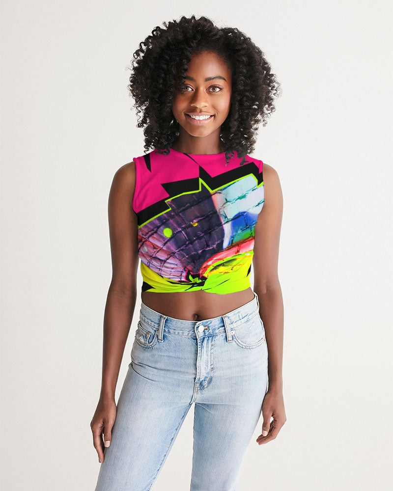 Graffiti Dripp Women's Twist-Front Tank