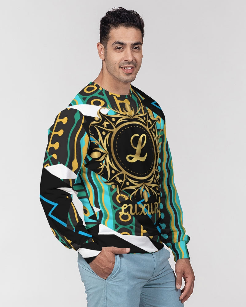 Luxury Collection Men's Classic French Terry Crewneck Pullover