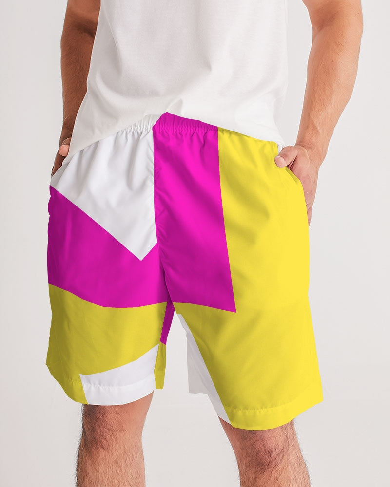 Color block Retro Splash Men's Jogger Shorts