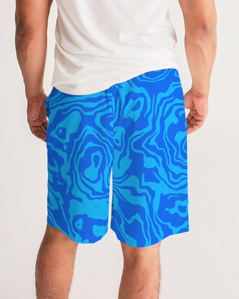 Fresh Retro Print Green Men's Jogger Shorts - The Dripp VIP