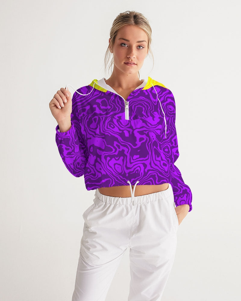 Grape Slush Women's Cropped Windbreaker