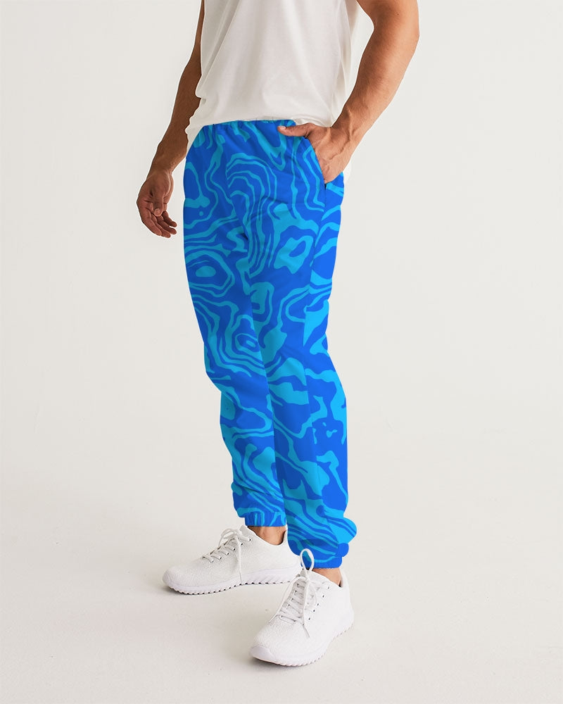 Fresh Retro Print Blue Men's Track Pants - The Dripp VIP