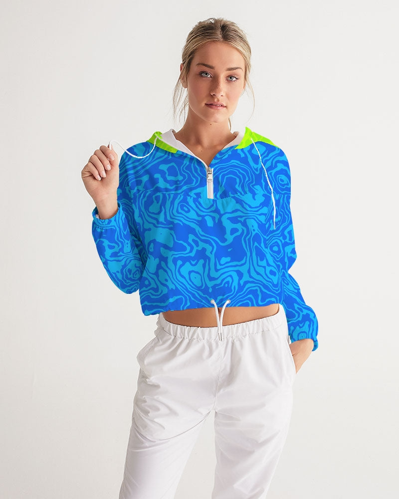 Blueberry Slush Women's Cropped Windbreaker