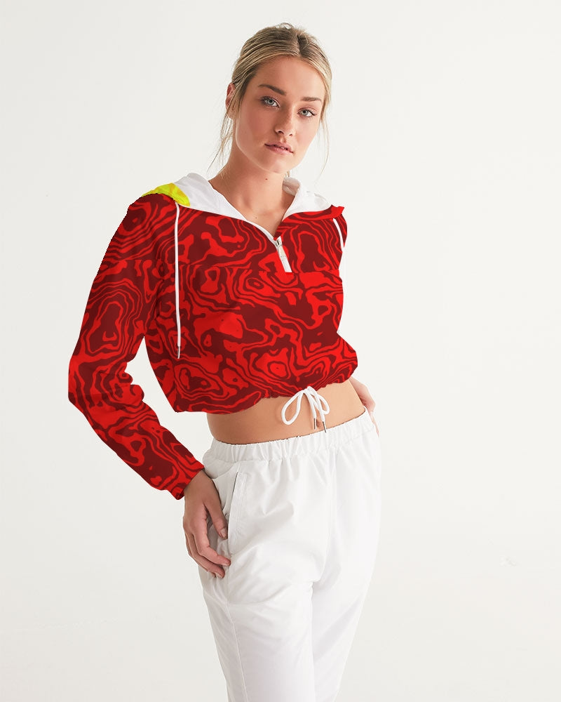 Cherry Slush Women's Cropped Windbreaker