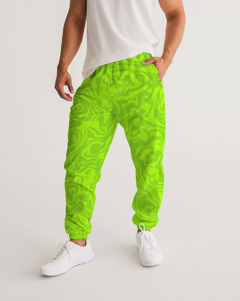 Fresh Retro Print Green Men's Track Pants - The Dripp VIP