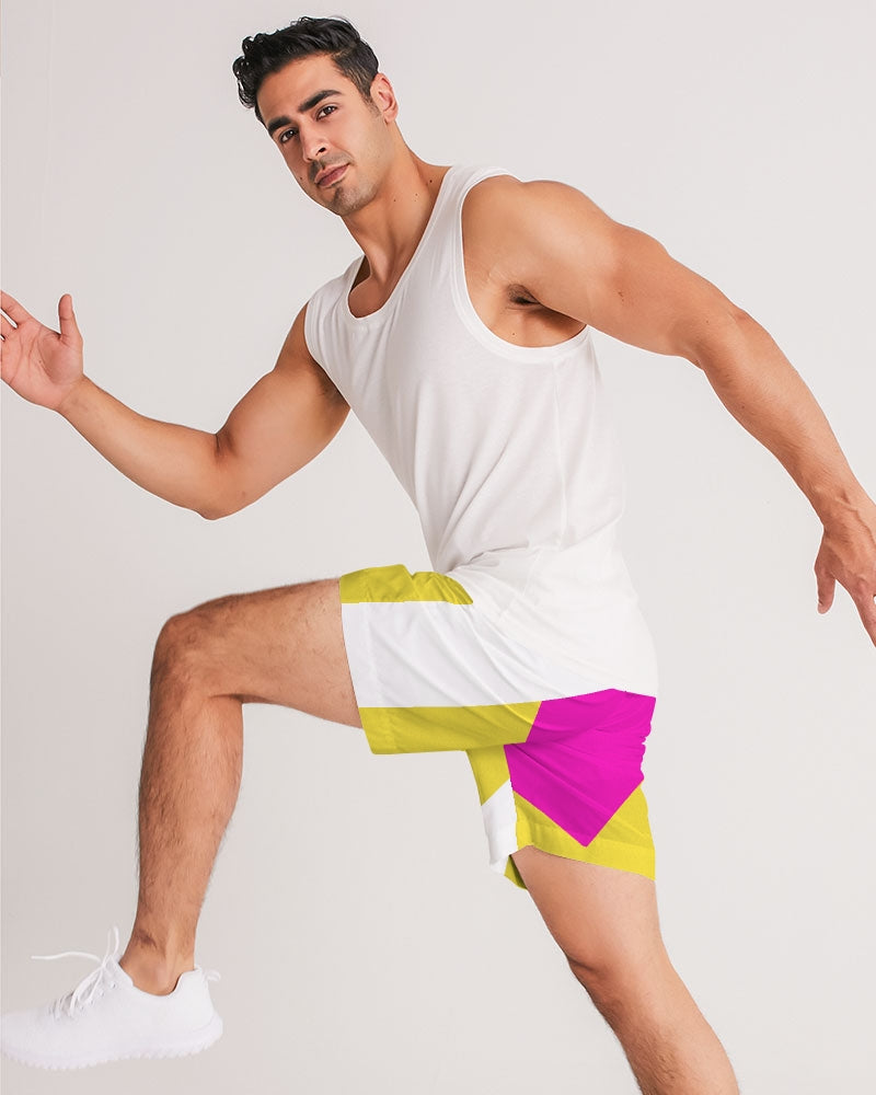 Color block Retro Splash Men's Jogger Shorts - The Dripp VIP