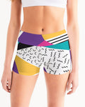Dope T Women's Retro Splash Mid-Rise Yoga Shorts - The Dripp VIP