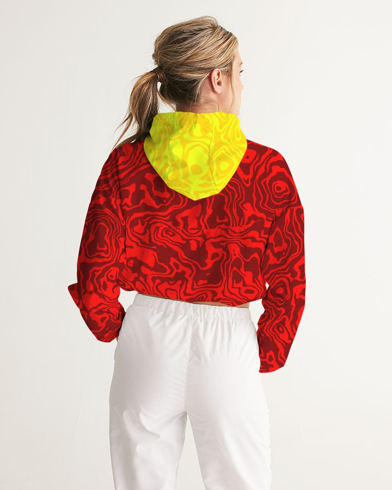 Cherry Slush Women's Cropped Windbreaker