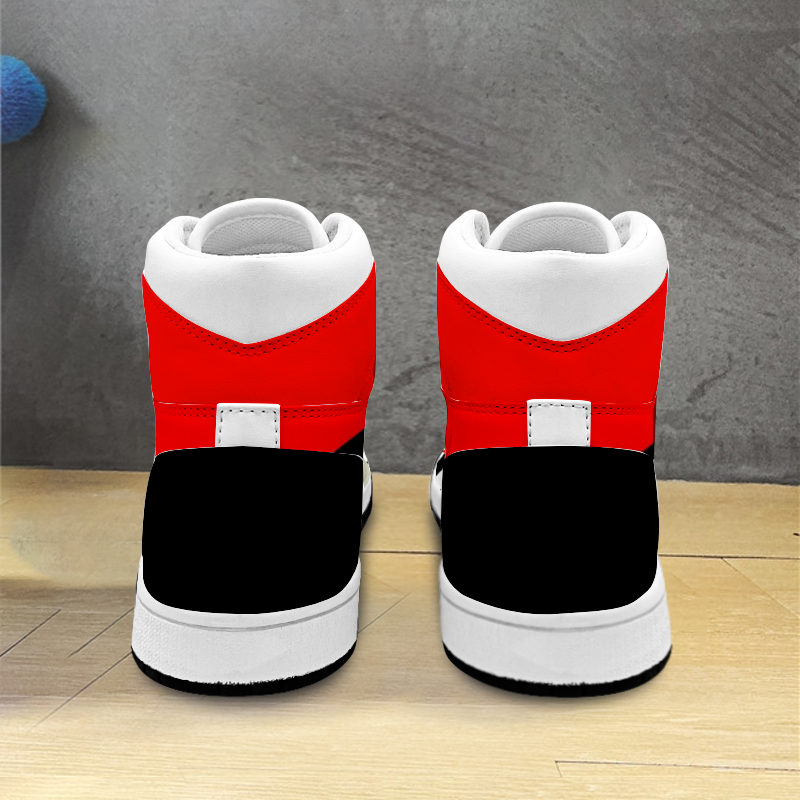 Red/Black Custom Men's Basketball Sports Shoes