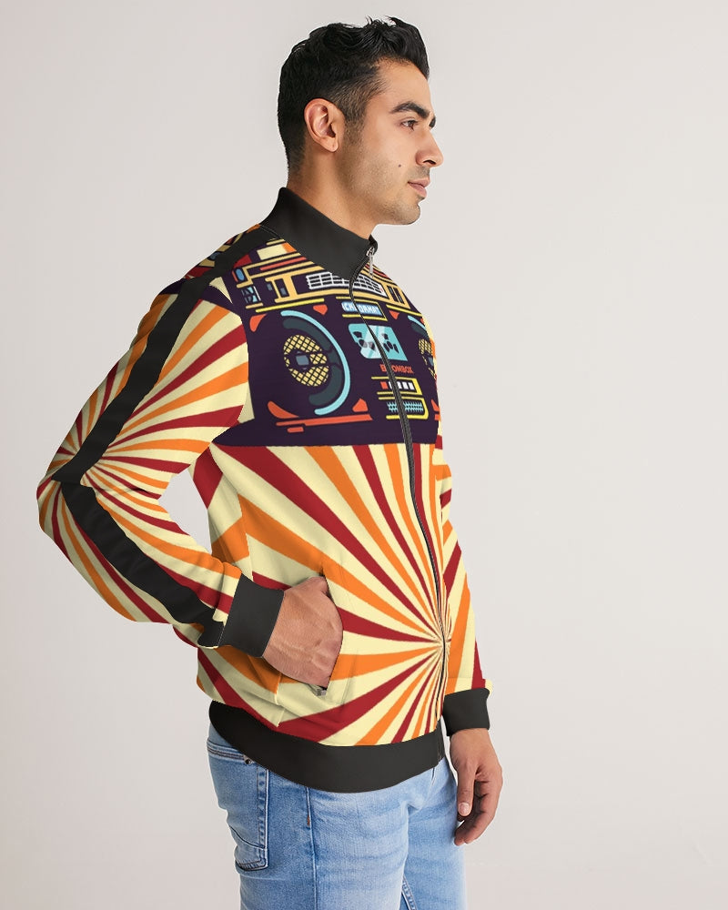 Dope T Men's Retro Splash Stripe-Sleeve Track Jacket - The Dripp VIP