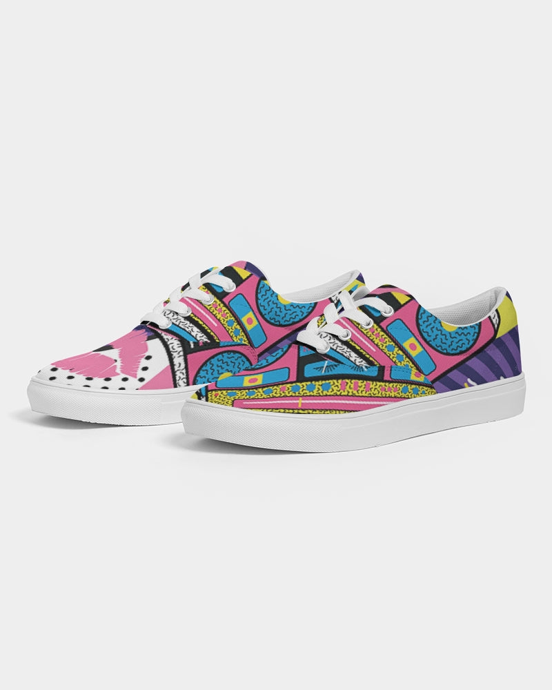 Dope T Women's Retro Splash Lace Up Canvas Shoe - The Dripp VIP