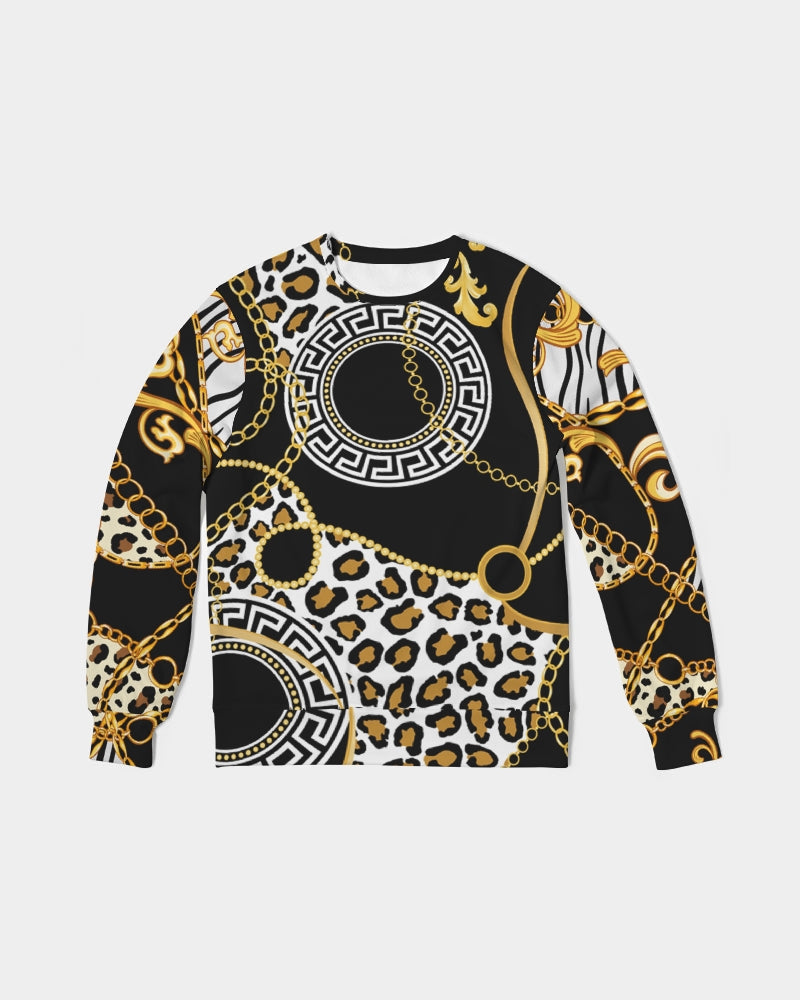 Mix Multi Prints Men's Classic French Terry Crewneck Pullover