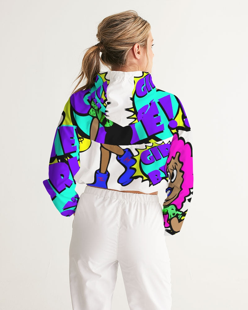 Girl Bye Boom Cropped Windbreaker - The Dripp VIP