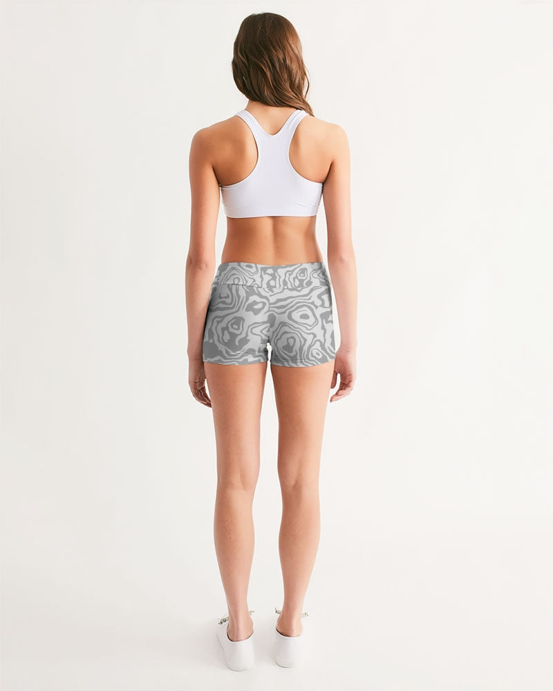 Mystery Slush  Women's Mid-Rise Yoga Shorts