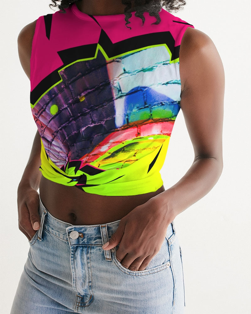 Graffiti Dripp Women's Twist-Front Tank - The Dripp VIP