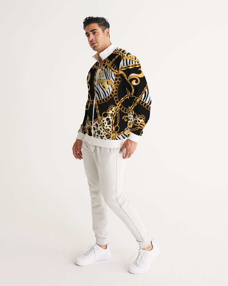 Multi Chain Print Mix Men's Track Jacket