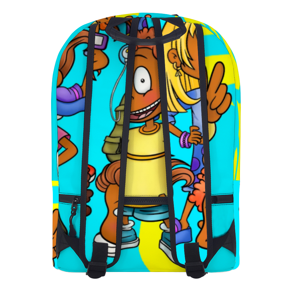 Melanin Cartoon Leather Backpack